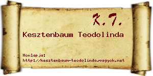 Kesztenbaum Teodolinda névjegykártya